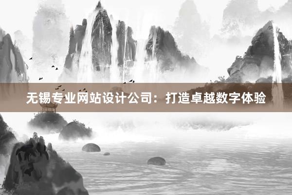 无锡专业网站设计公司：打造卓越数字体验